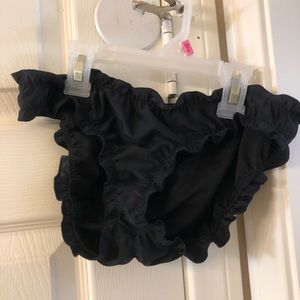Ruffly Black Bathing Suit bottoms